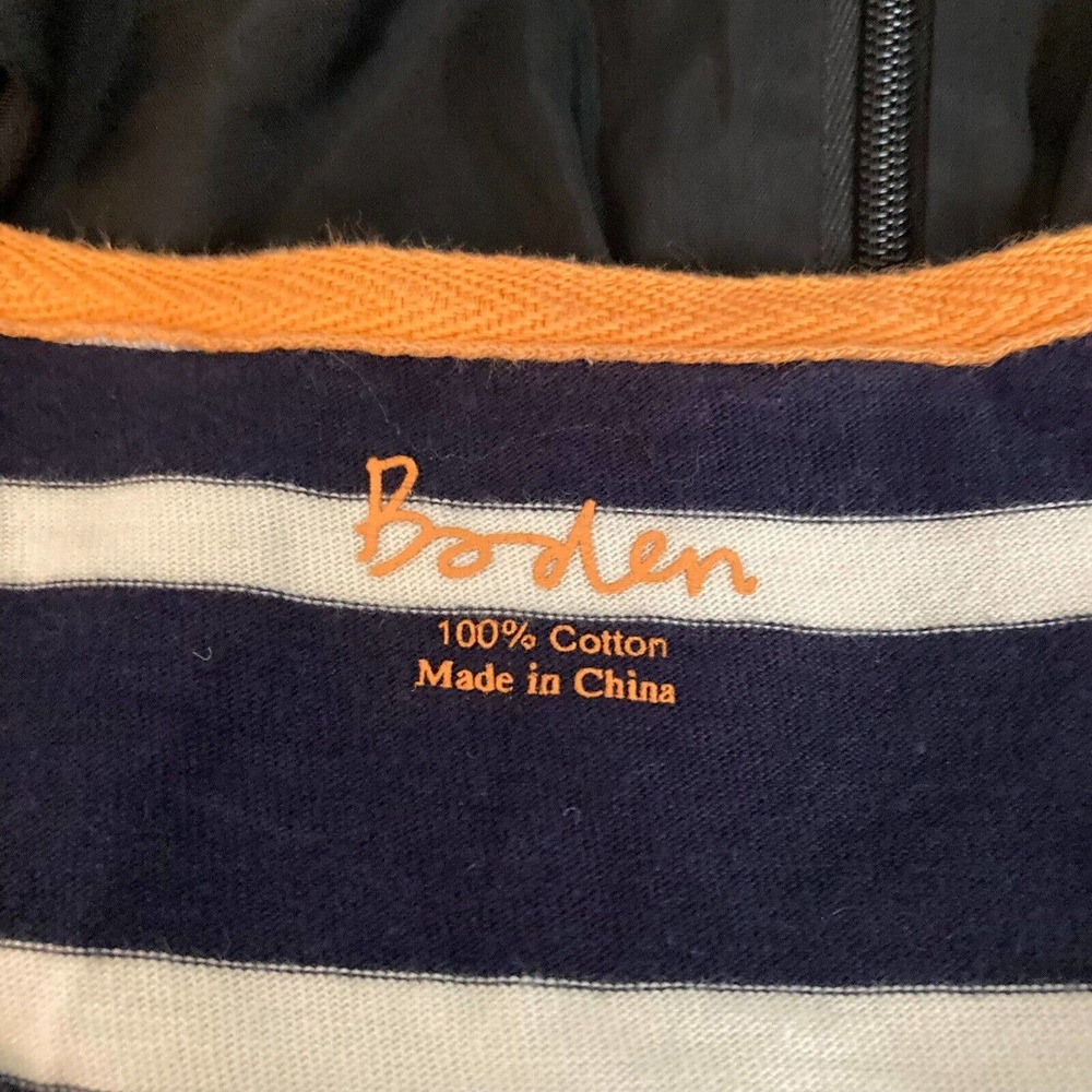 Boden Dress Womens Sz S Blue White Striped Cotton Shift Jersey Knit Stretch - Picture 5 of 9
